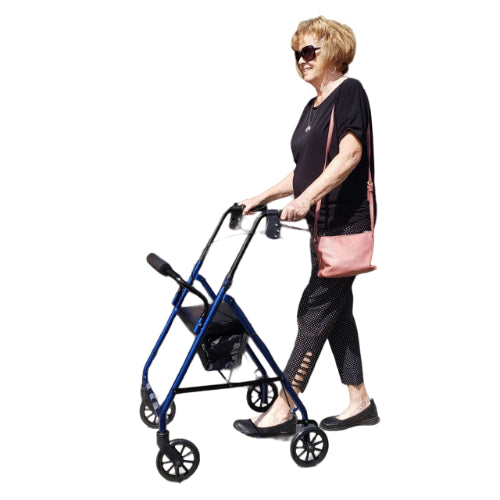 ProBasics Junior Rollator with 6 Inches Wheels, 250 Pound Weight Capacity, Blue