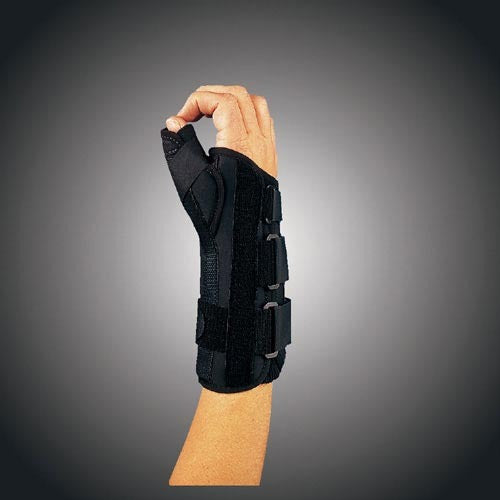 Ossur Formfit Thumb Spica Splint, 8 inches, with adjustable support, lightweight design, and breathable material for comfort. Moovkart