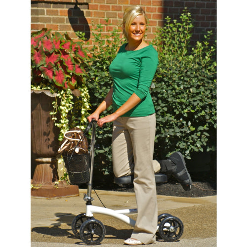 Roscoe Medical Deluxe Knee Scooter, White