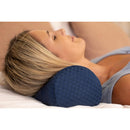 Carex Round Cervical Pillow, Memory Foam Support with Removable Blue Cover
