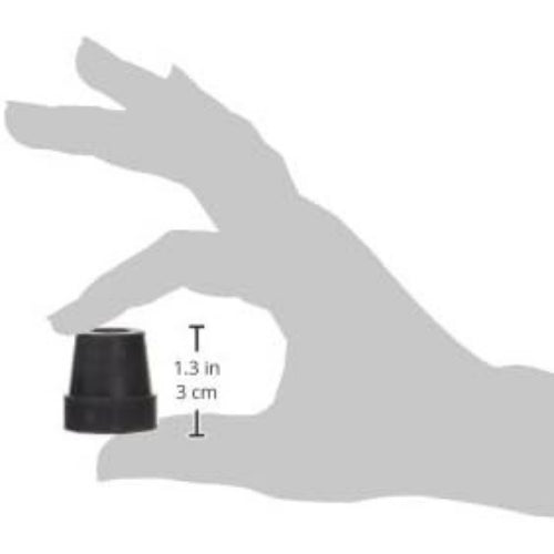Drive Medical Cane Tips 1/2 Inch for Quad Canes, Small Base, 4 per Box, Black