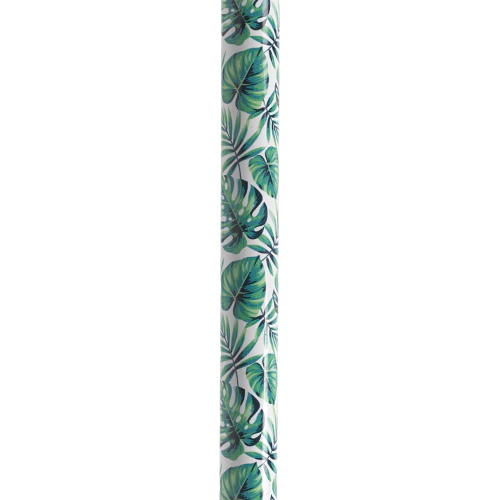 Drive Medical Offset Cane with Gel Hand Grip, Green Leaves