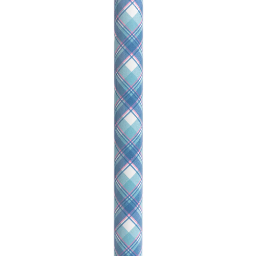 Drive Medical Offset Cane with Gel Grip, Adjustable Height, Aluminum, Plaid