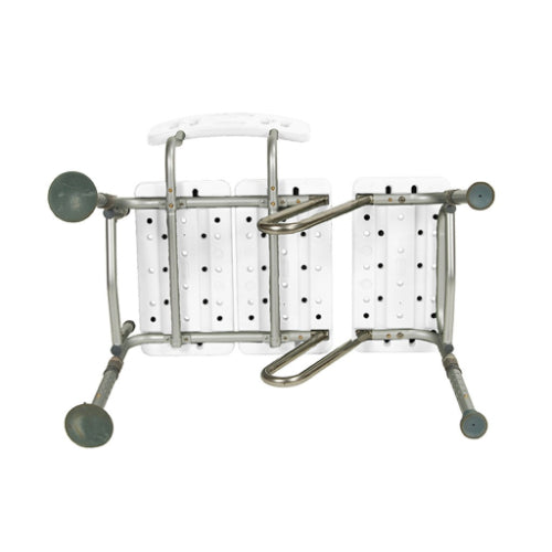 Drive Medical Splash Defense Transfer Bench with U-Shape Cut-Out and Adjustable Height Legs