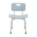 Drive Medical Deluxe Aluminum Bath Chair with back and suction feet for stable shower support, Moovkart