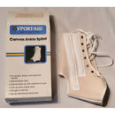 Canvas ankle brace with flannel lining by Sport Aid for stabilizing sprained or weak ankles, Moovkart