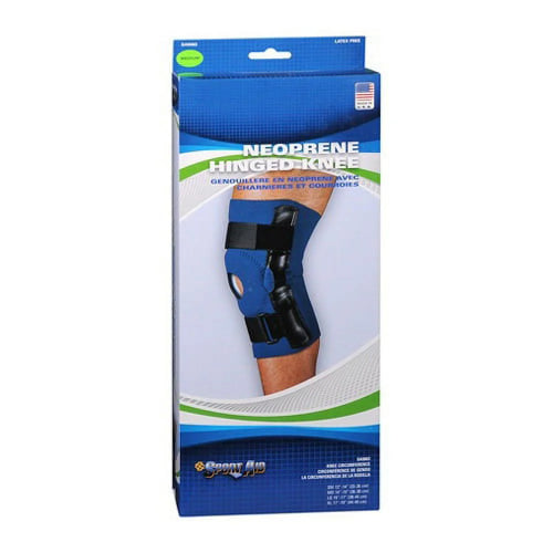 Sport Aid Neoprene Open Patella Hinged Knee Brace, Large
