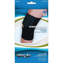 Black knee wrap with Velcro strap for flexible, breathable knee support by Sport Aid, Moovkart