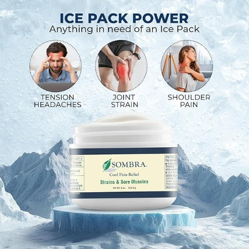 Sombra Cool Pain Relief 8oz – Non-greasy, cooling gel for instant muscle pain relief. Moovkart