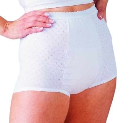 HealthDri Ladies Cotton Panties, Size 10, Heavy Absorbency Brief Holds up to 6 oz for Incontinence