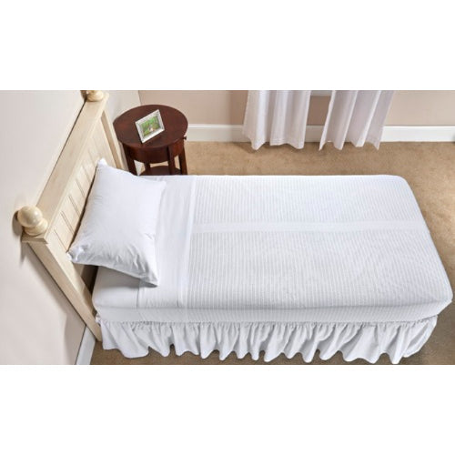 Salk BedMates Home Hospital Bedding Set, featuring fitted and flat sheets with pillowcases for a complete bedding solution. Moovkart