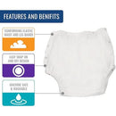 Sani-Pant Pull On Brief Reusable Protective Underwear for Liners and Absorbent Pads, White Medium