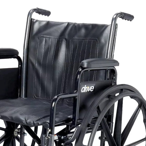 Drive Medical Wheelchair with Dual Axle Detachable Full Arms and Elevating Leg Rests, 16 Inches