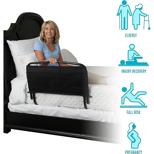 Stander Safety Bed Rail and Pouch 30 inch