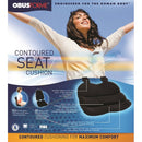 Side view of ObusForme seat cushion with removable front panel for compact seating support, Moovkart
