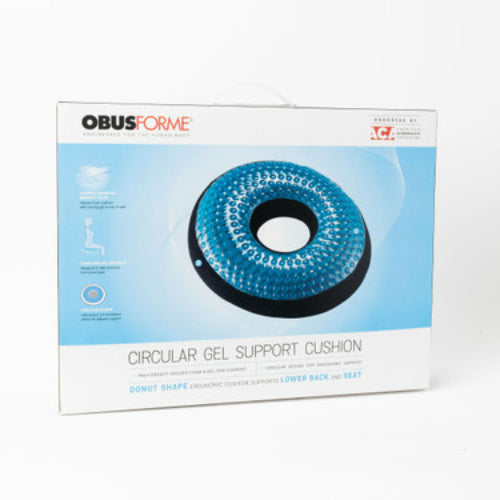 ObusForme Circular Gel Support Seat Cushion with Cooling Gel and Memory Foam