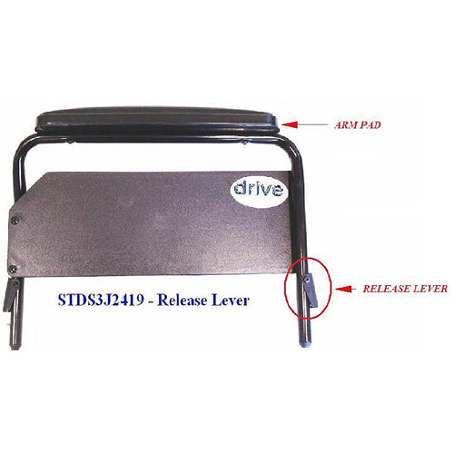 Drive Medical Full Arm Cruiser, Left Side for Cruiser 3 wheelchair, durable and adjustable arm support, Moovkart