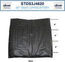Drive Medical Seat Upholstery for Silver Sport II Wheelchair with 20 Inch Wide Fit in Black, 1 Each
