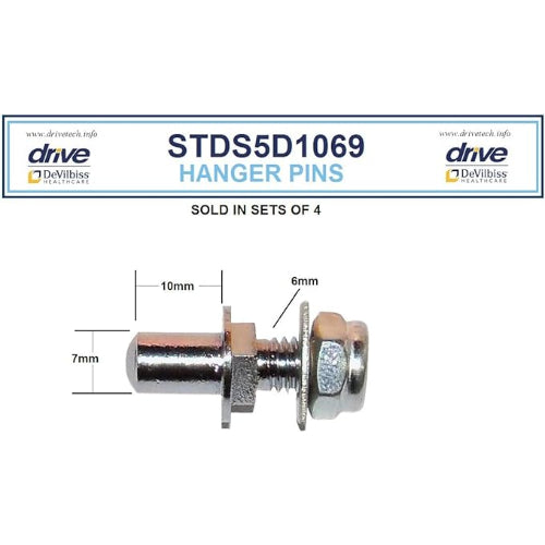 Hanger Pins Pack of 4 for 10950D E F or J Wheelchair
