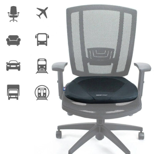 ObusForme Gel Seat Cushion, Memory Foam Comfort for Wheelchairs, Office Chairs and Cars