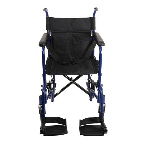 ProBasics Aluminum Transport Chair with Footrests, Blue