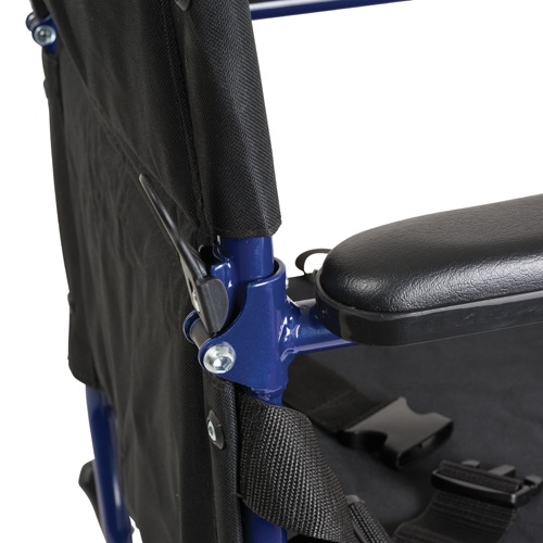 Drive Medical Aluminum Transport Chair with Footrests  Blue