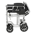 Drive Medical Poly Fly Lightweight Wheelchair/ Transport Combo Chair with 18 Inches Seat Width