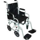 Drive Medical Poly Fly Lightweight Wheelchair/ Transport Combo Chair with 18 Inches Seat Width