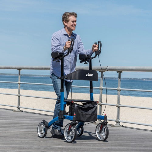 Drive Medical Elevate Upright Walker, Blue