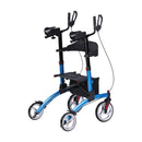 Drive Medical Elevate Upright Walker with Forearm Pads and Large Wheels for Stability, Blue