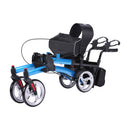 Drive Medical Elevate Upright Walker with Forearm Pads and Large Wheels for Stability, Blue
