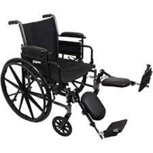 ProBasics K1 Lightweight Wheelchair 16 x16 Seat Flip back Detachable Arms & Elevating leg Rests