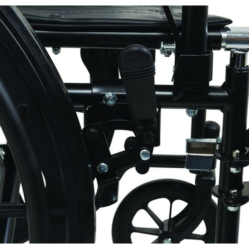 ProBasics K1 Lightweight Wheelchair 20 x 16 Inches Seat Flip back Detachable Arms & Swing Away Foot Rests