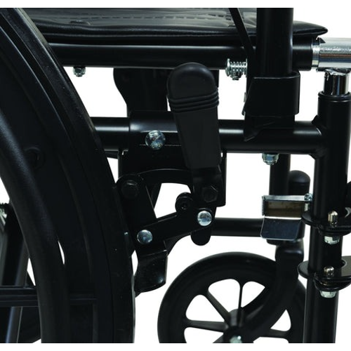 ProBasics K1 Lightweight Wheelchair 20 x16 Seat Flip back Detachable Arms & Swing Away Foot Rests