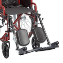 Ziggo elevated legrests for ZG1400 wheelchairs with adjustable padded support, Moovkart
