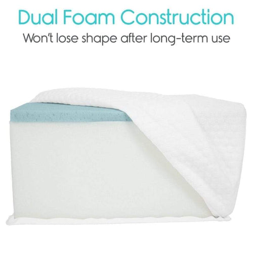 Vive Health 45 Degree Leg Rest Pillow, Gel-Infused Foam