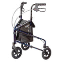 Carex Trio Roller Walker with three-wheel design and storage bag. Moovkart