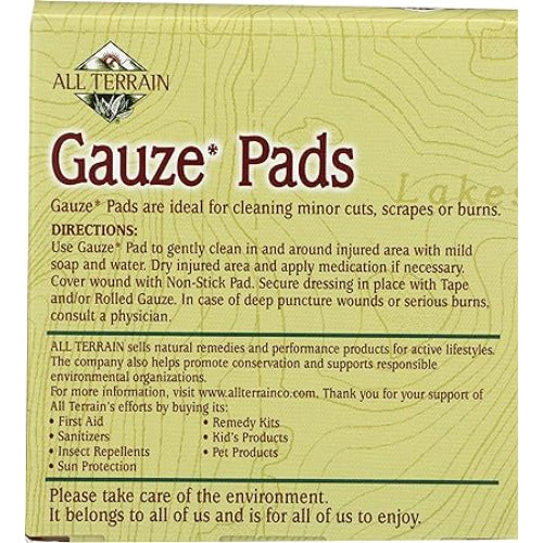 All Terrain Gauze Pads Latex Free - 10 Pads