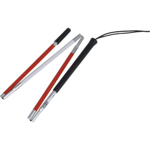Drive Medical Folding Blind Cane 42 Inch with Reflective Tape, Adjustable Height and Wrist Strap Hover