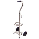 Drive Medical dual tank oxygen cylinder cart with adjustable handle and wheels. Moovkart
