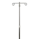McKesson IV Stand with Adjustable Height, 2-Hook, 4-Leg Rolling Base
