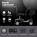 Homecare Four Wheel Foldable Electric Mobility Scooter with LED Lights and Adjustable Seat