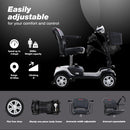 Homecare Four Wheel Foldable Electric Mobility Scooter with LED Lights and Adjustable Seat