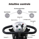 Homecare Four Wheel Foldable Electric Mobility Scooter with LED Lights and Adjustable Seat