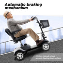 Homecare Four Wheel Foldable Electric Mobility Scooter with LED Lights and Adjustable Seat