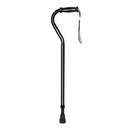 SkyMed Adjustable Aluminum Offset Walking Cane, Standard Size, Black Finish, Pack of 2 for reliable support and comfort. Moovkart
