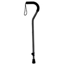 Drive Medical Offset Aluminum Cane with Tab-Loc Silencer, Adjustable Height, Black, Pack of 2 for quiet and stable mobility support. Moovkart
