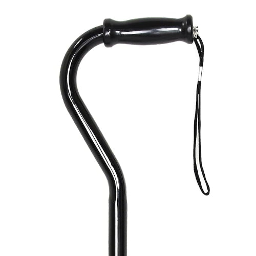 SkyMed Adjustable Aluminum Offset Walking Cane, Standard, Black, Pack of 2