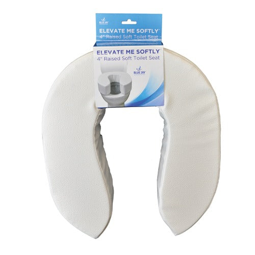 Blue Jay Elevate Me Softly Raised Soft Toilet Seat, 4-inch, 2 Pack, provides comfort and stability for easier bathroom use, Moovkart
