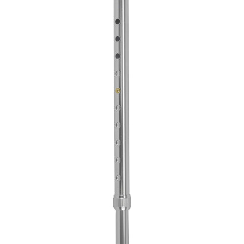 BlueJay Offset Handle Cane with Soft Foam Grip and Wrist Strap, Silver
